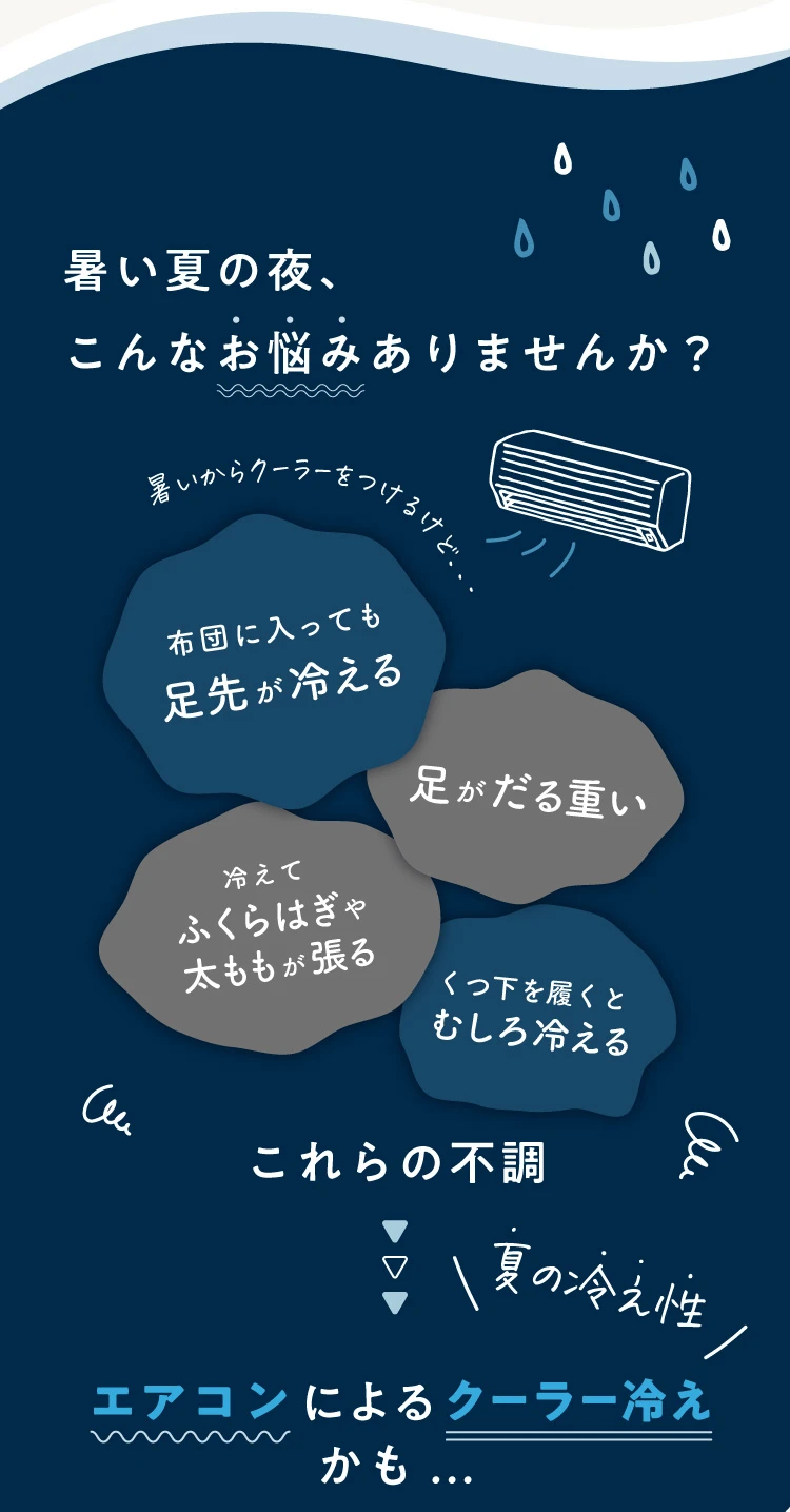 暑い夏の夜、こんなお悩みありませんか？