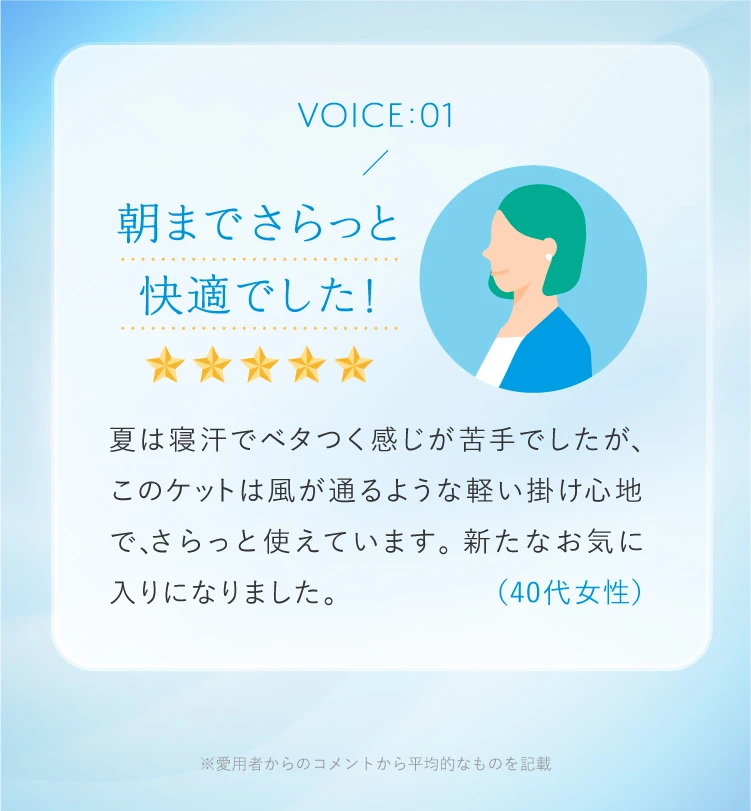 朝までさらっと快適でした!