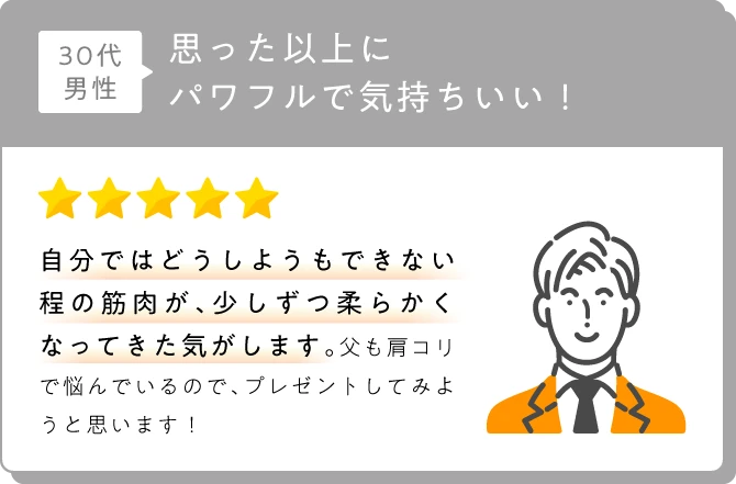 思った以上にパワフルで気持ちいい！