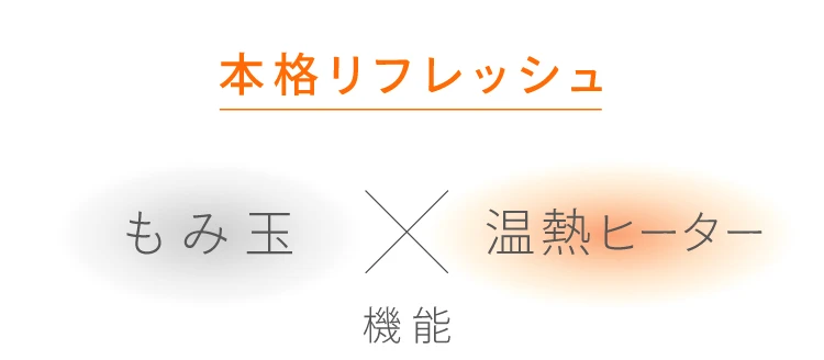本格リフレッシュ もみ玉×温熱ヒーター