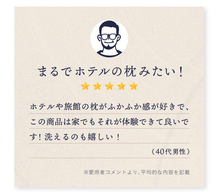 まるでホテルの枕みたい！