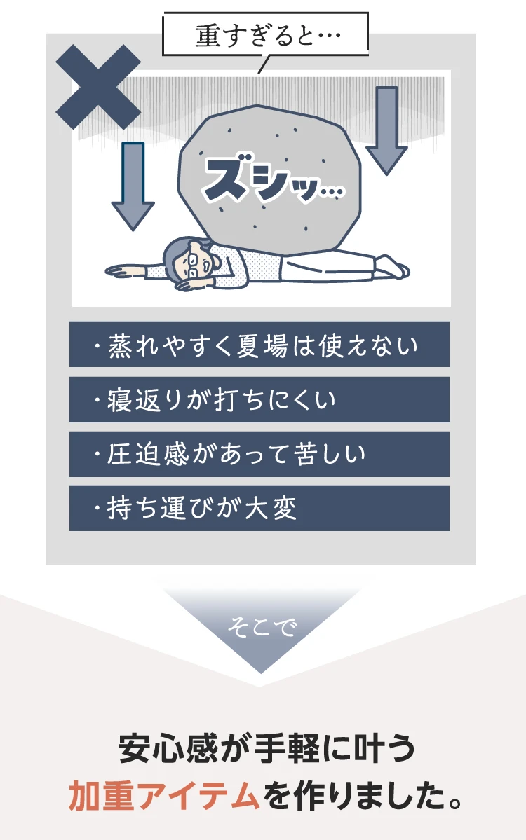重すぎるとズシッ
