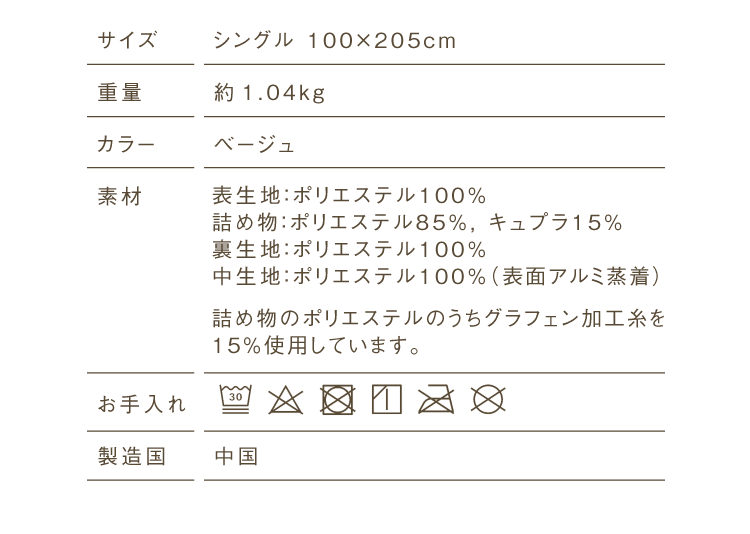 敷きパッド 商品詳細