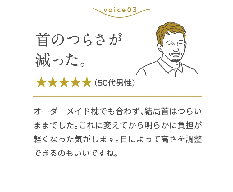 首のつらさが減った