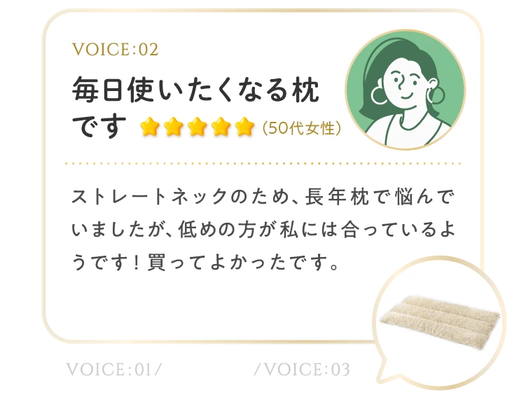 毎日使いたくなる枕です