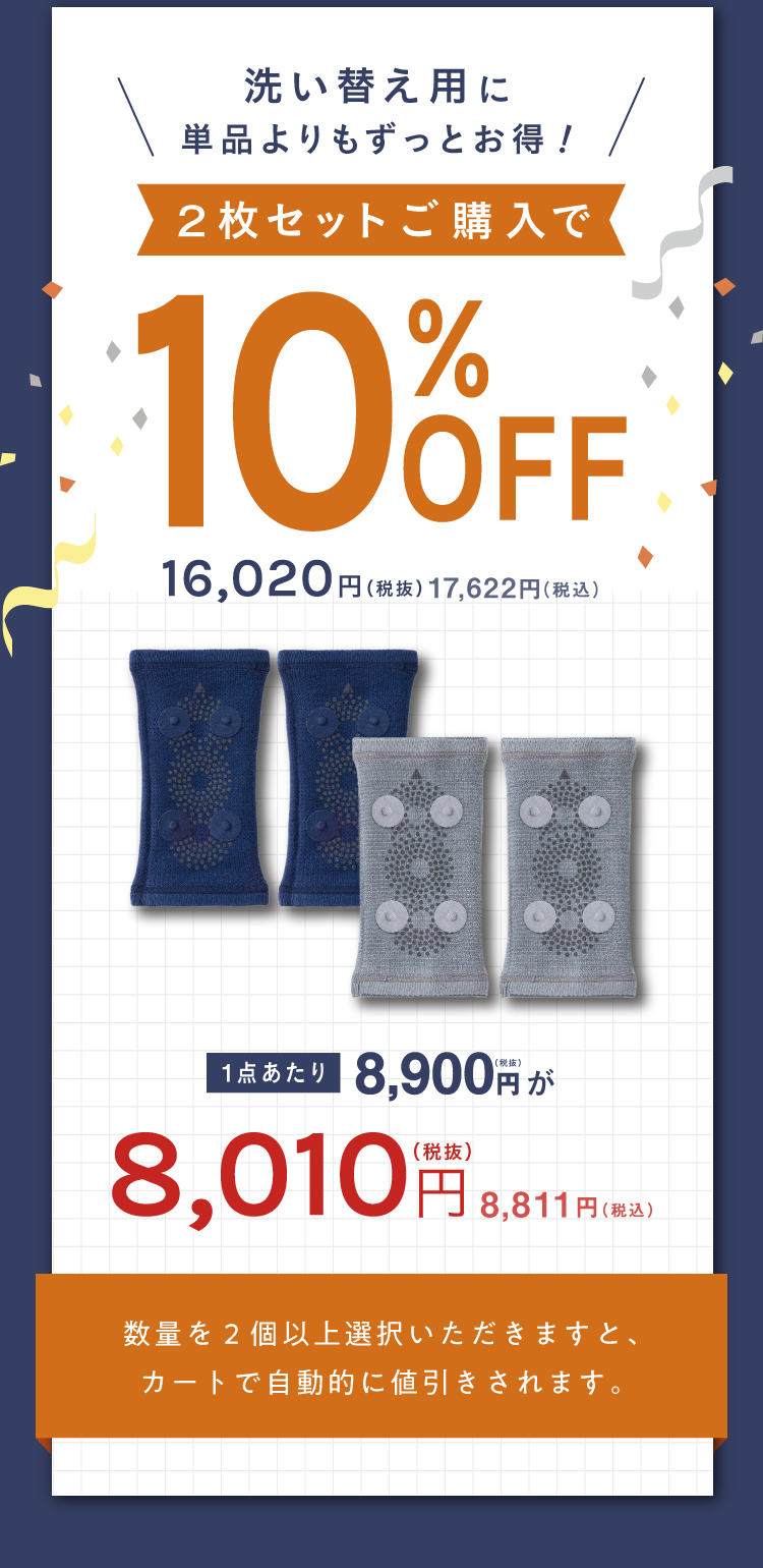 2枚セットご購入で10％OFF