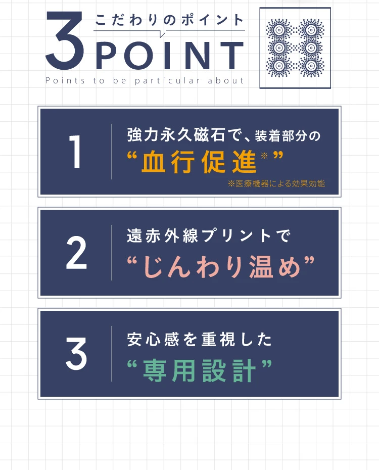 こだわりの3ポイント