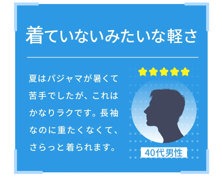 着ていないみたいな軽さ