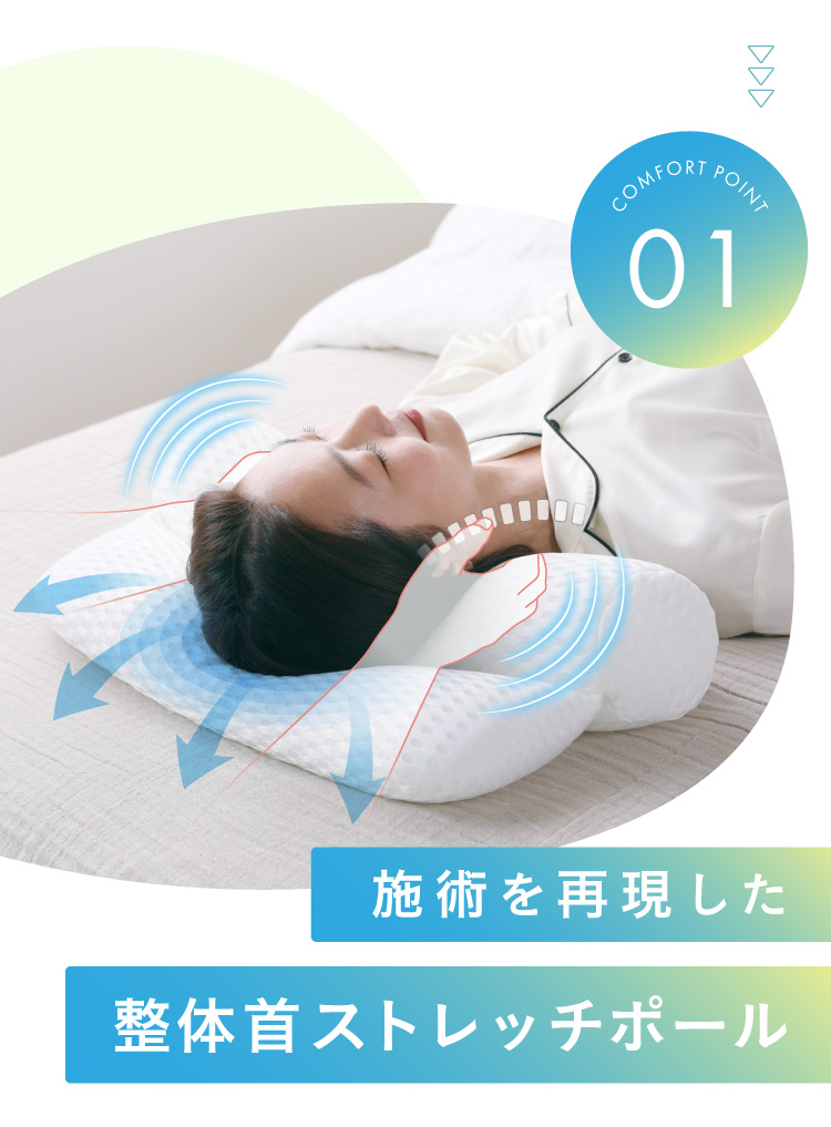 施術を再現した「整体アーチネックポール」