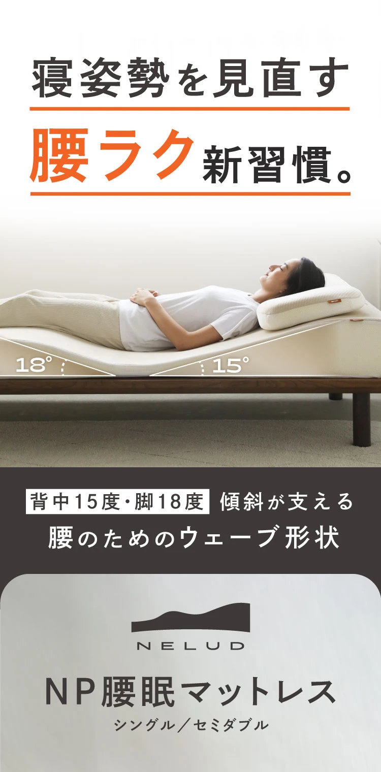 NP腰眠マットレス シングル+専用まくらセット NELUD(ネルディ) | Nelture
