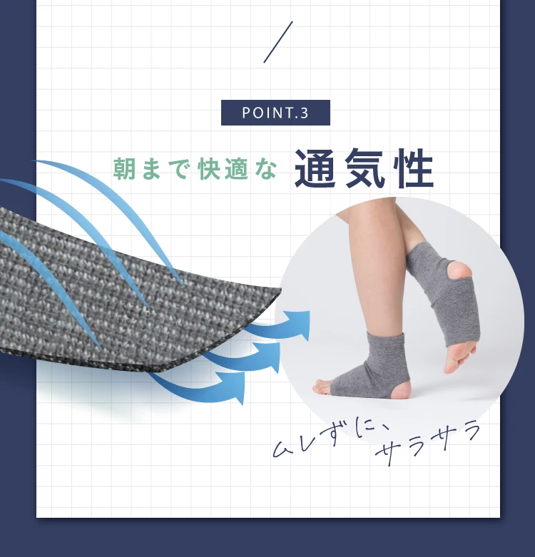 POINT.3朝まで快適な通気性