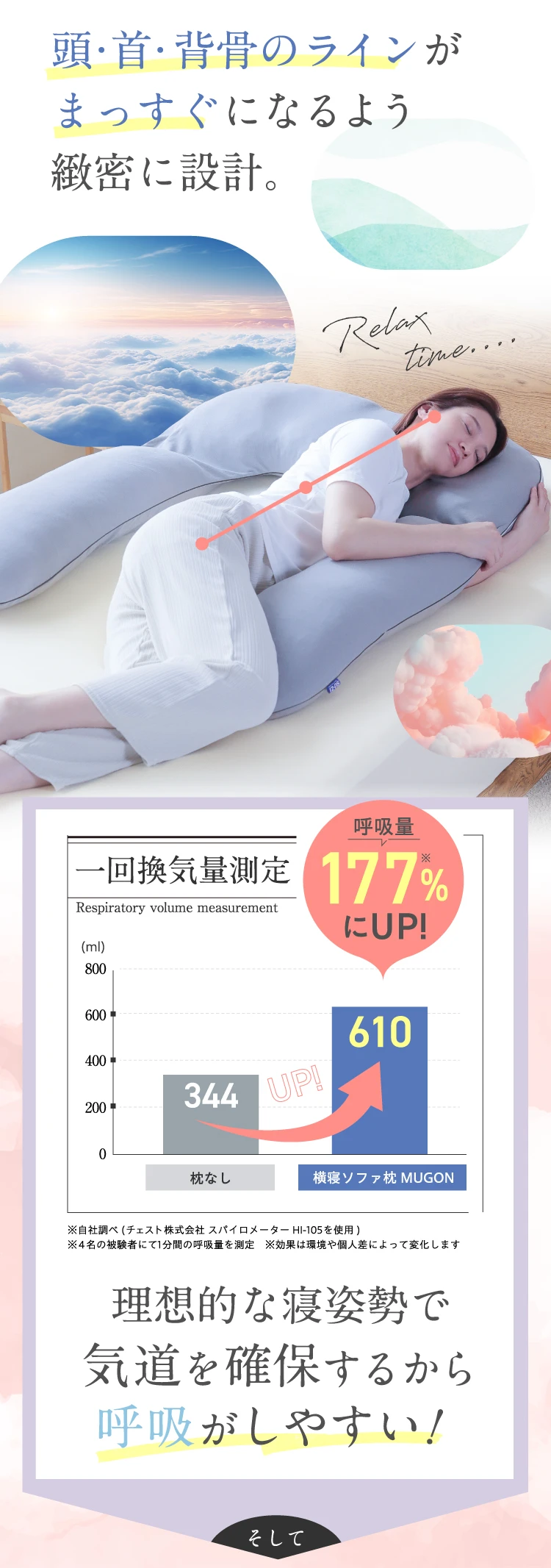 公式】横寝ソファ枕 MUGON SU-ZI(スージー)｜快眠専門サイトNelture